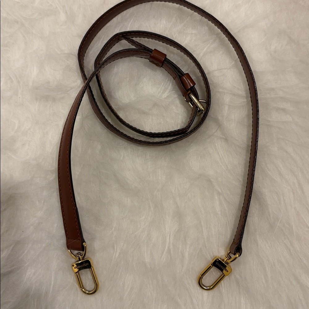 REHAB Authentic LV Louis Vuitton Leather Adjustable Crossbody Replacement Strap - Picture 2 of 11